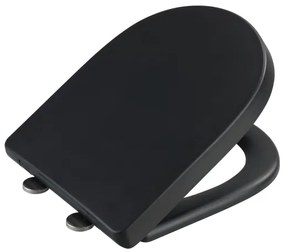 WENKO 24989100-WC sedile per WC EXCLUSIVE 36,5x45 cm nero/argento