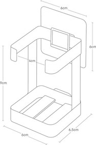 Supporto per apparecchiature per la cura della pelle in metallo bianco Film Hook - YAMAZAKI
