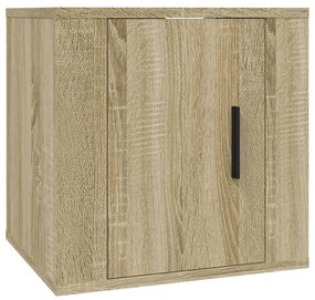 Mobili porta tv a parete 2 pz rovere sonoma 40x34,5x40 cm