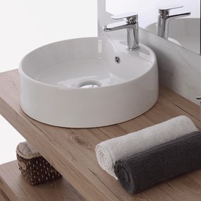 Lavabo D'Appoggio 46 Cm Bianco Lucido