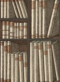 Cole & Son Carta da parati Ex Libris - Oat and Charcoal