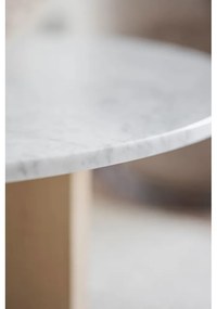 Tavolino rotondo in marmo bianco 90x90 cm Brooksville - Rowico