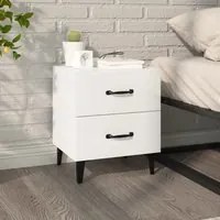 Comodino Bianco Lucido 40x35x47,5 cm 812000