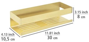 Mensola da bagno color oro adesiva in acciaio inox Genova Matt - Wenko