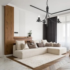 Lampadario a sospensione con catena LUCY 3xE14/60W/230V nero