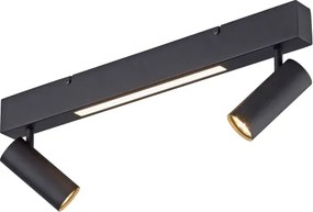 Schöner Wohnen 11793-18 - Faretto LED DANTE 2xGU10/10W+LED/7,2W nero