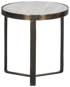 Tavolino rotondo con piano in marmo 38x38 cm Winne - BePureHome