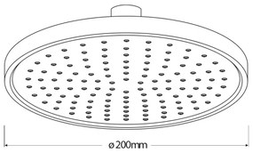 Aqualine - Soffione doccia diametro 20 cm cromo lucido