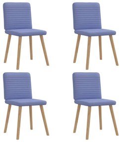Sedie Da Pranzo 4 Pz Blu Jeans İn Tessuto /