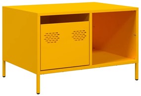 Tavolino giallo senape 68,5x50x43,5cm acciaio laminato a freddo