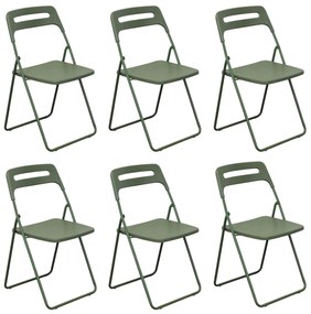 UXIOR - set 6 sedie in polipropilene pieghevole