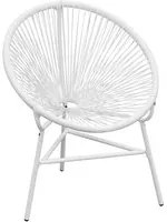 Sedia da Giardino Acapulco in Polyrattan Bianco cod mxl 20856