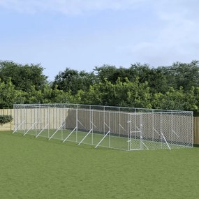 Cuccia Per Cani Da Esterno Argento 4x16x2 M İn Acciaio Zincato /