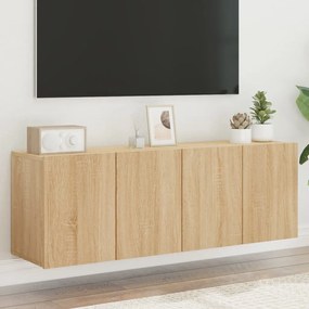 Mobili tv a parete 2pz rovere sonoma 60x30x41 cm