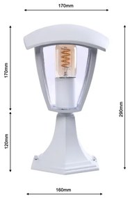 Lampada da esterno FOX 1xE27/40W/230V IP44 bianca