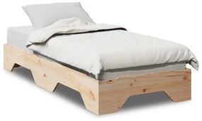 Giroletto Senza Materasso Impilabile 80x200 Cm Legno Massello /