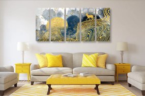 Quadri 5 pezzi – Paesaggio miracoloso