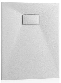 Piatto doccia 90x90 cm bianco effetto pietra in resina riducibile Agorà