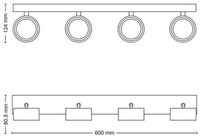 Philips - Faretto LED BRACIA 4xLED/5,5W/230V bianco