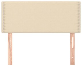 Testiera crema 100x5x78/88 cm in tessuto