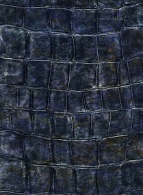 Élitis Carta da parati Bic Croco - Kupfer/ Dunkelblau