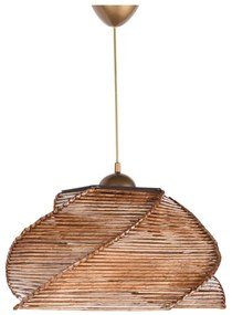 Lampadario su corda PENTAGONE 1xE27/60W/230V marrone