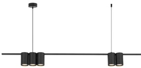 Lampadario a sospensione con filo GENESIS 5xGU10/8W/230V nero