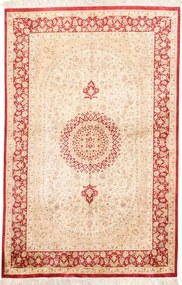 Ghom Tappeto persiano 150x100 Beige (Iran) Annodato A Mano