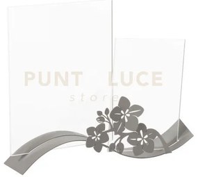 Porta foto elegante fior di loto ondina fango in ferro 35x20cmh(15x...