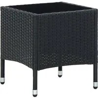 Tavolo da Giardino Nero 40x40x45 cm in Polyrattan 45901