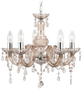 Searchlight - Lampadario a sospensione con catena MARIE 5xE14/40W/230V