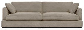Divano in velluto a coste beige 266 cm Mobby - Scandic
