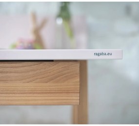 Scrivania grigia con base in frassino, lunghezza 85 cm Luka - Ragaba