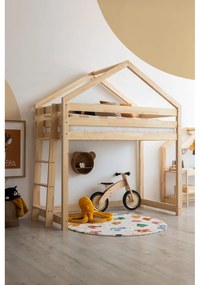 Letto in legno di pino 90x200 cm in colore naturale Mila DMPBA - Adeko