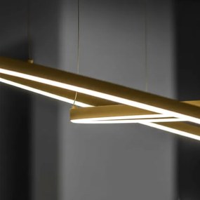 Ideal Lux - Lampadario LED a sospensione su cavo ORACLE SLIM LED/29W/230V CRI 90 Ø 50 cm finitura dorata