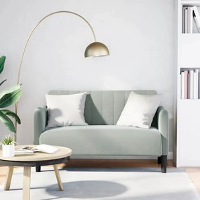 Divano Divanetto Grigio Chiaro 109 Cm İn Velluto /