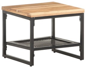 Tavolino Laterale 40x40x35 Cm İn Legno Massello Di Acacia /