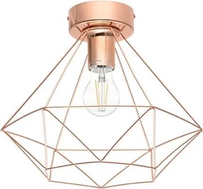 Eglo 79256 - Lampadario a plafone BYRON 1xE27/60W/230V rame