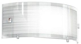 Applique Contemporanea Linear Mad Metallo E Vetro Bianco 1 Luce E27 30Cm