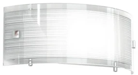 Applique Contemporanea Linear Mad Metallo E Vetro Bianco 1 Luce E27 30Cm