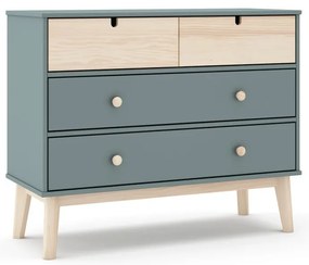 Cassettiera per bambini verde polveroso 100x81x40 cm Estefania – Marckeric