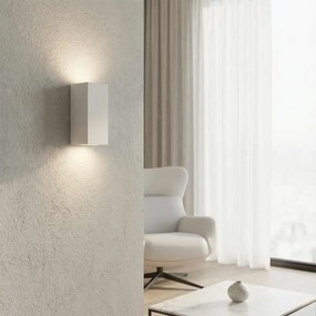 Applique da Parete 2xGU10 Rettangolare in Gesso Pitturabile