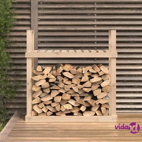 vidaXL Portalegna 110x35x108,5 cm in Legno Massello di Pino