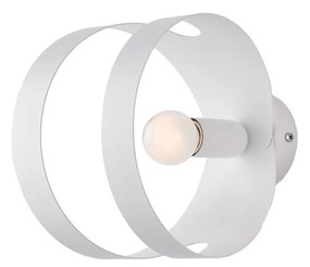 Applique Moderna 1 Luce Peter In Ferro Bianco Taglio Laser