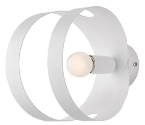 Applique Moderna 1 Luce Peter In Ferro Bianco Taglio Laser