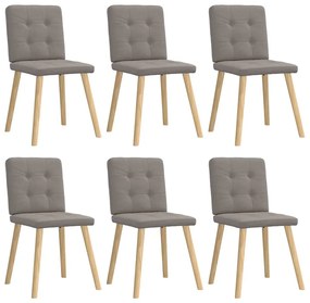 Sedie Da Pranzo 6 Pz Grigio Talpa İn Tessuto /