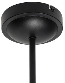 Plafoniera classica nera con paralume oro 3 luci - Nona