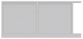 Cancello manuale scorrevole ALBA Maia120 Close in alluminio, reversibile, L 300 x H 190 cm, di colore bianco