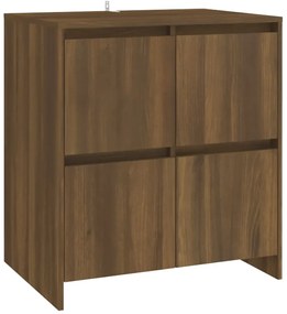 Credenza rovere marrone 70x41x75 cm in truciolato