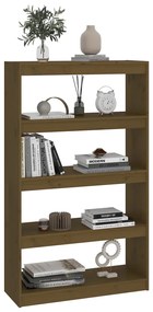 Libreria/divisorio miele 80x30x135,5 cm legno massello di pino